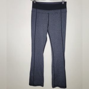 Lululemon Flare Heathered Charcoal Grey Bootcut Yoga Pants Size 8 EUC Pockets